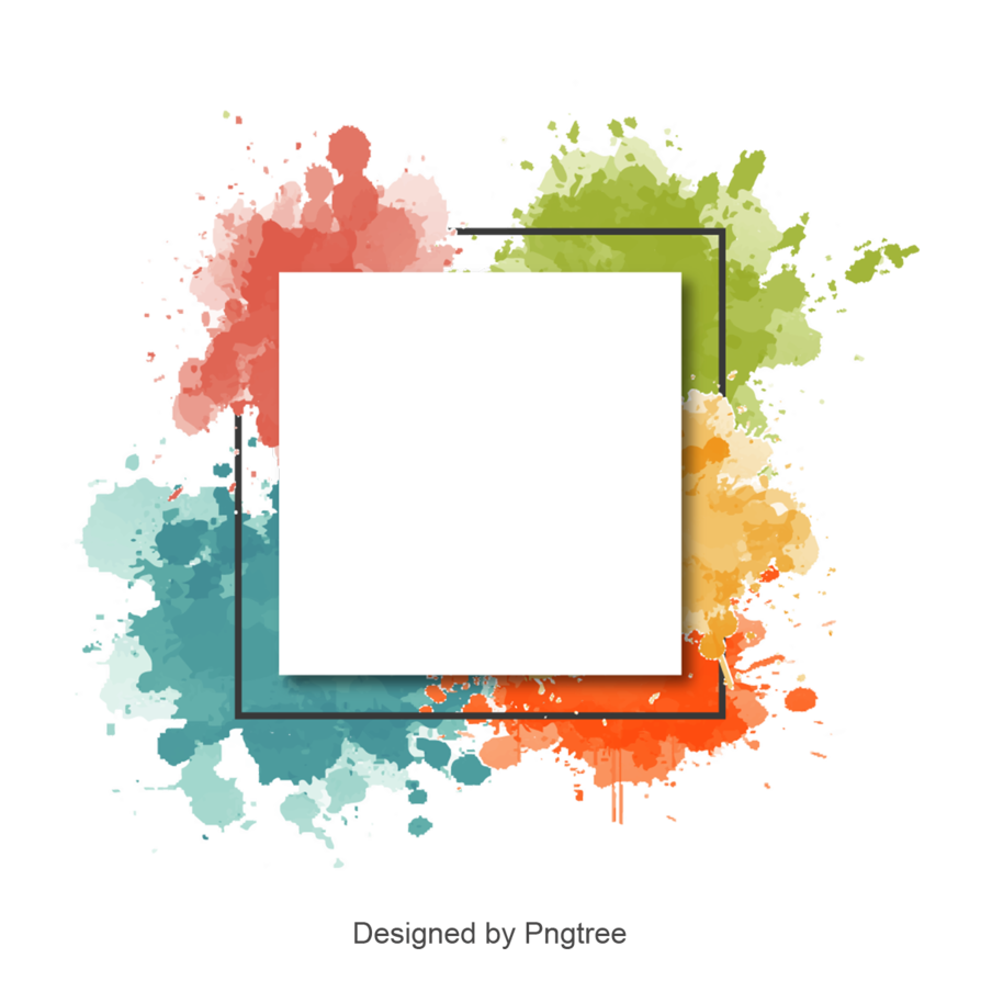 894x894 Watercolor Border By Pngtree - Watercolor Border