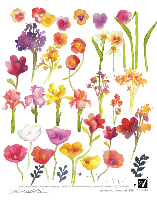 618x800 Watercolor Bouquet Collection - Watercolor Bouquet