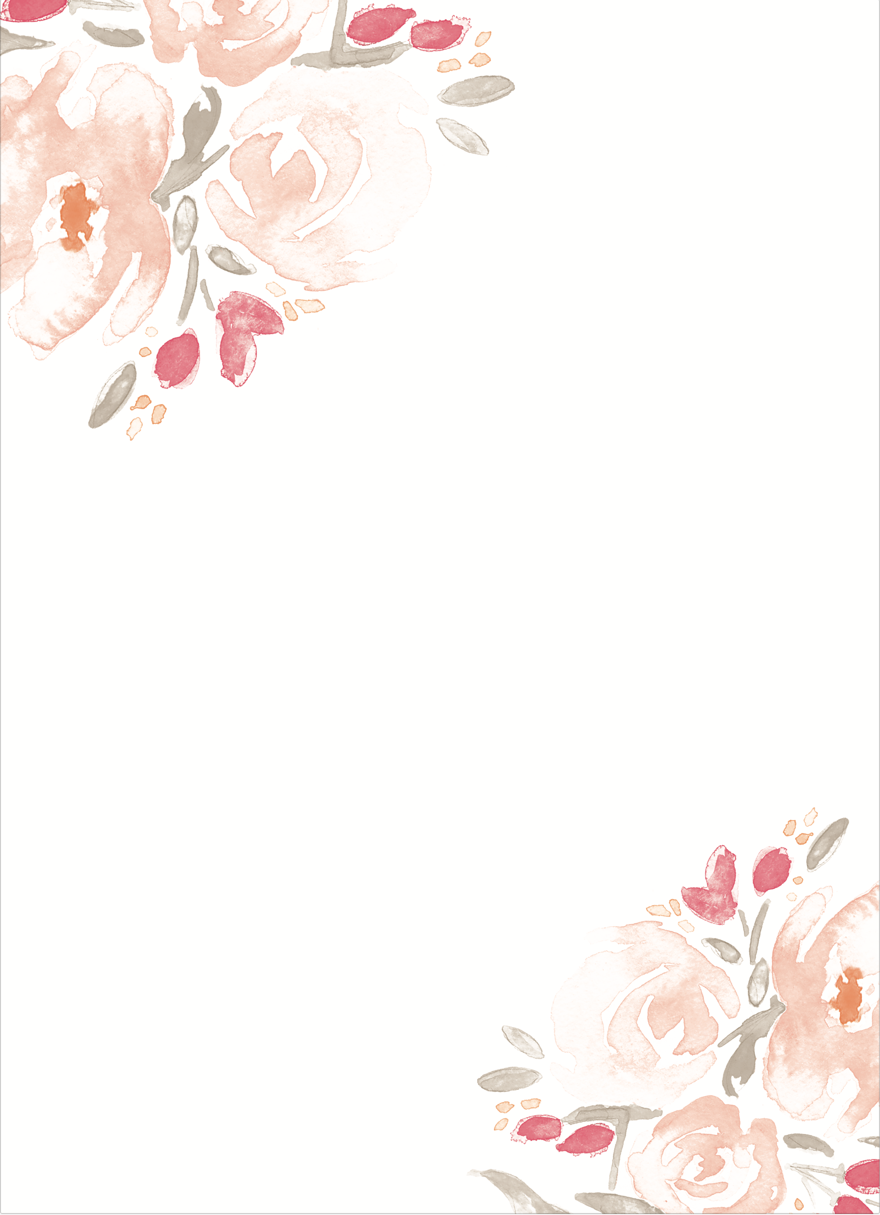 1792x2474 Watercolor Bouquet Wedding Invitations - Watercolor Bouquet