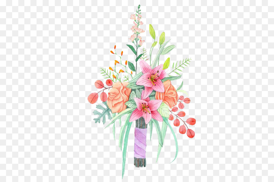 900x600 Watercolor Flowers Watercolor Painting Flower Bouquet - Watercolor Bouquet