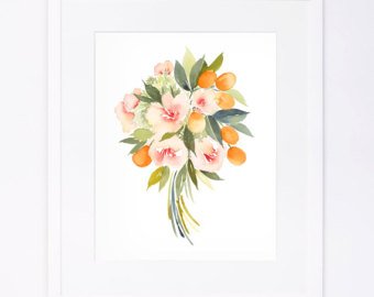 340x270 Watercolor Bouquet Etsy - Watercolor Bouquet