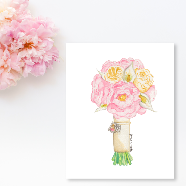 650x650 Custom Bouquet Watercolor Painting Simply Jessica Marie - Watercolor Bouquet