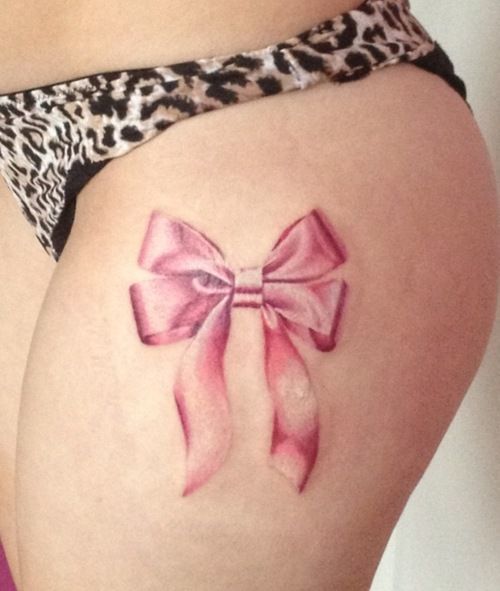 500x591 Watercolor Tattoo - Watercolor Bow Tattoo