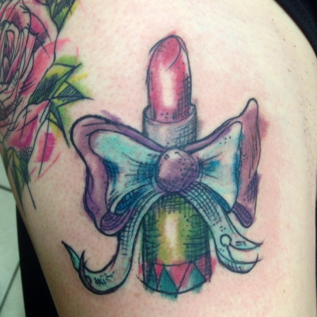 640x640 Watercolor - Watercolor Bow Tattoo