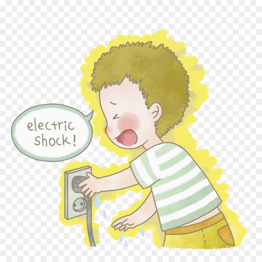 900x900 Electrical Injury Electricity Illustration - Watercolor Boy