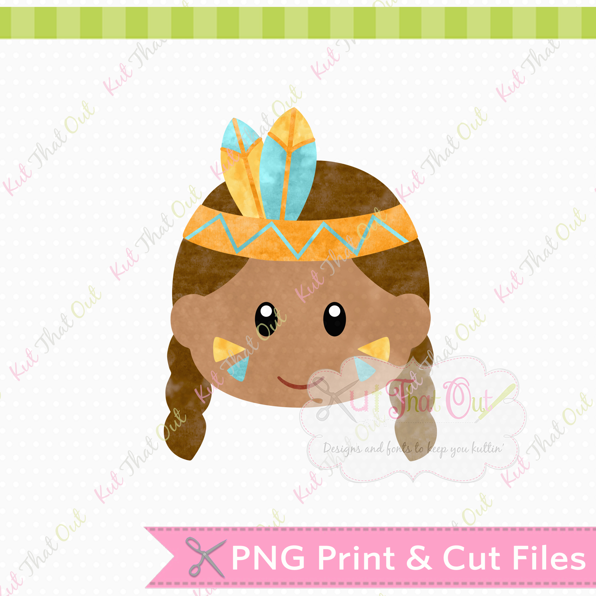 2500x2500 Exclusive Native American Watercolor Boy Print Amp Cut Design - Watercolor Boy