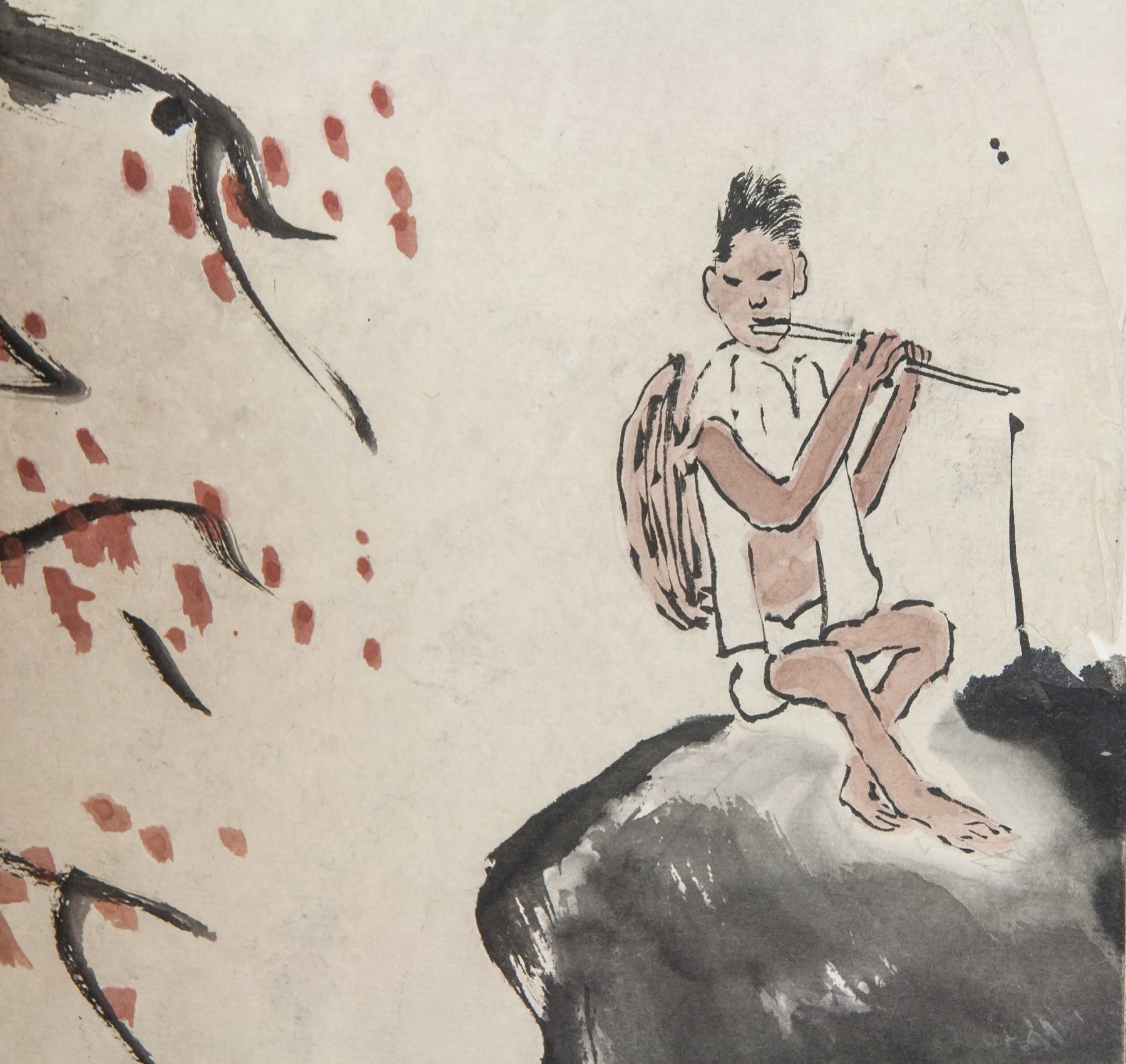 1799x1699 Li Keran Chinese 1907 1989 Watercolor Boy And Cow - Watercolor Boy