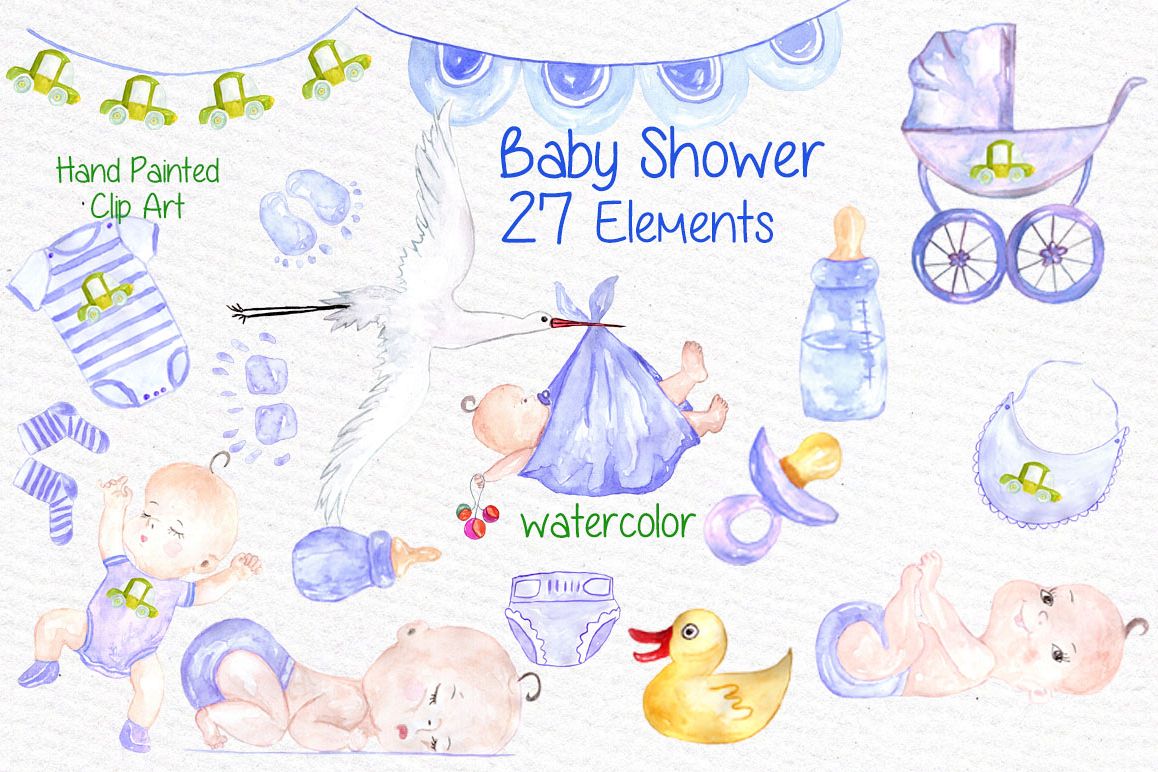 1158x772 Watercolor Boy Baby Shower Clipart - Watercolor Boy