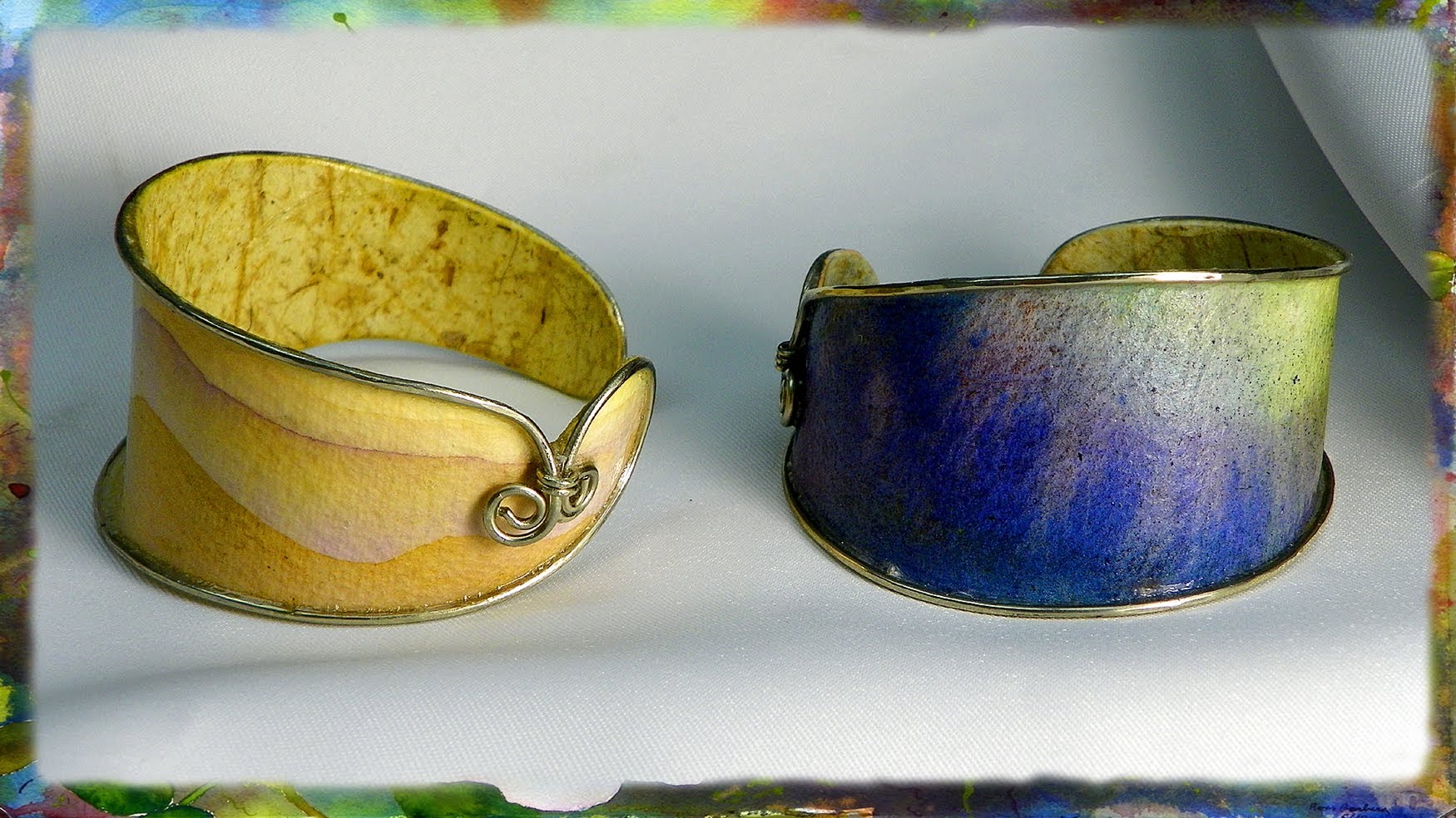 1750x984 How To Make A Watercolor Paper Bracelet Integrating Wire With - Watercolor Bracelet