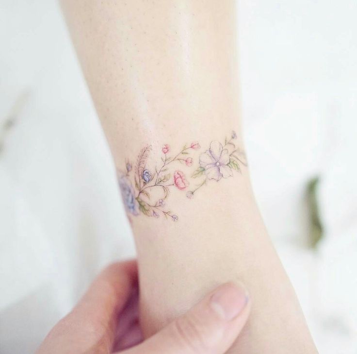 736x729 Image Result For Flower Watercolor Bracelet Tattoos Decor Ideas - Watercolor Bracelet