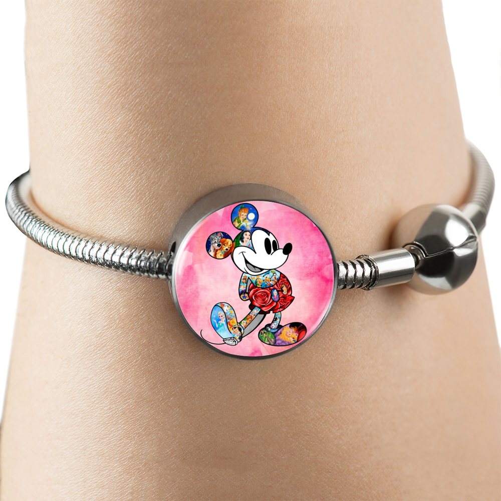 1000x1000 Mickey Watercolor Charm Bracelet Passiondistrict - Watercolor Bracelet