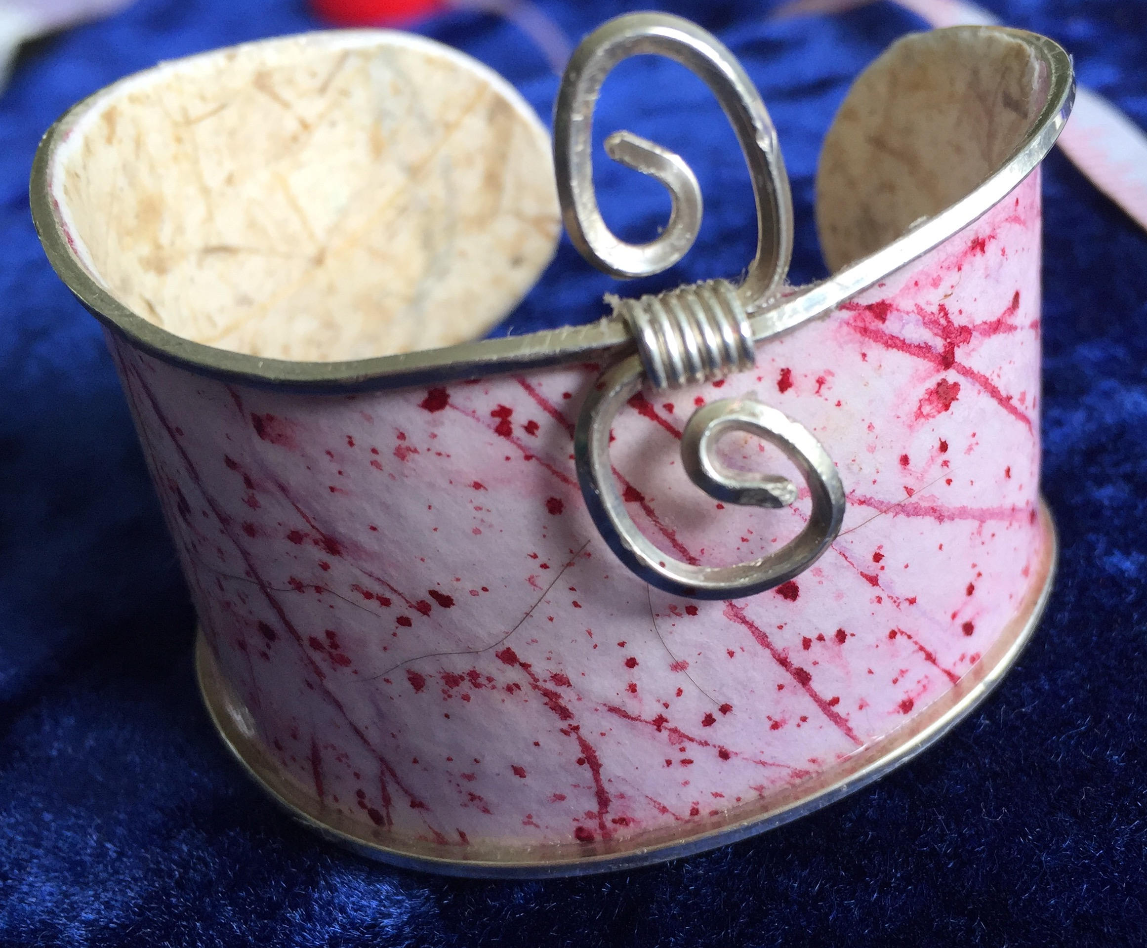 2322x1919 Pink Bracelet, Watercolor Bracelet, Sterling Silver Bracelet - Watercolor Bracelet