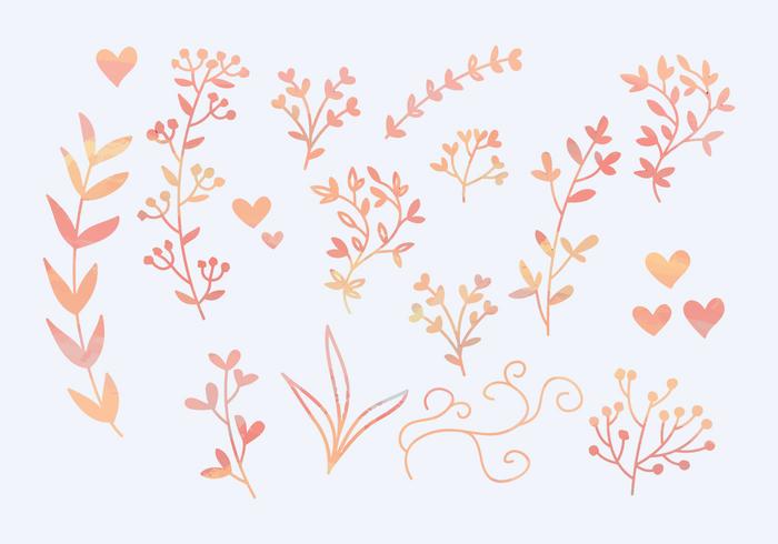 700x490 Vector Watercolor Branches - Watercolor Branches