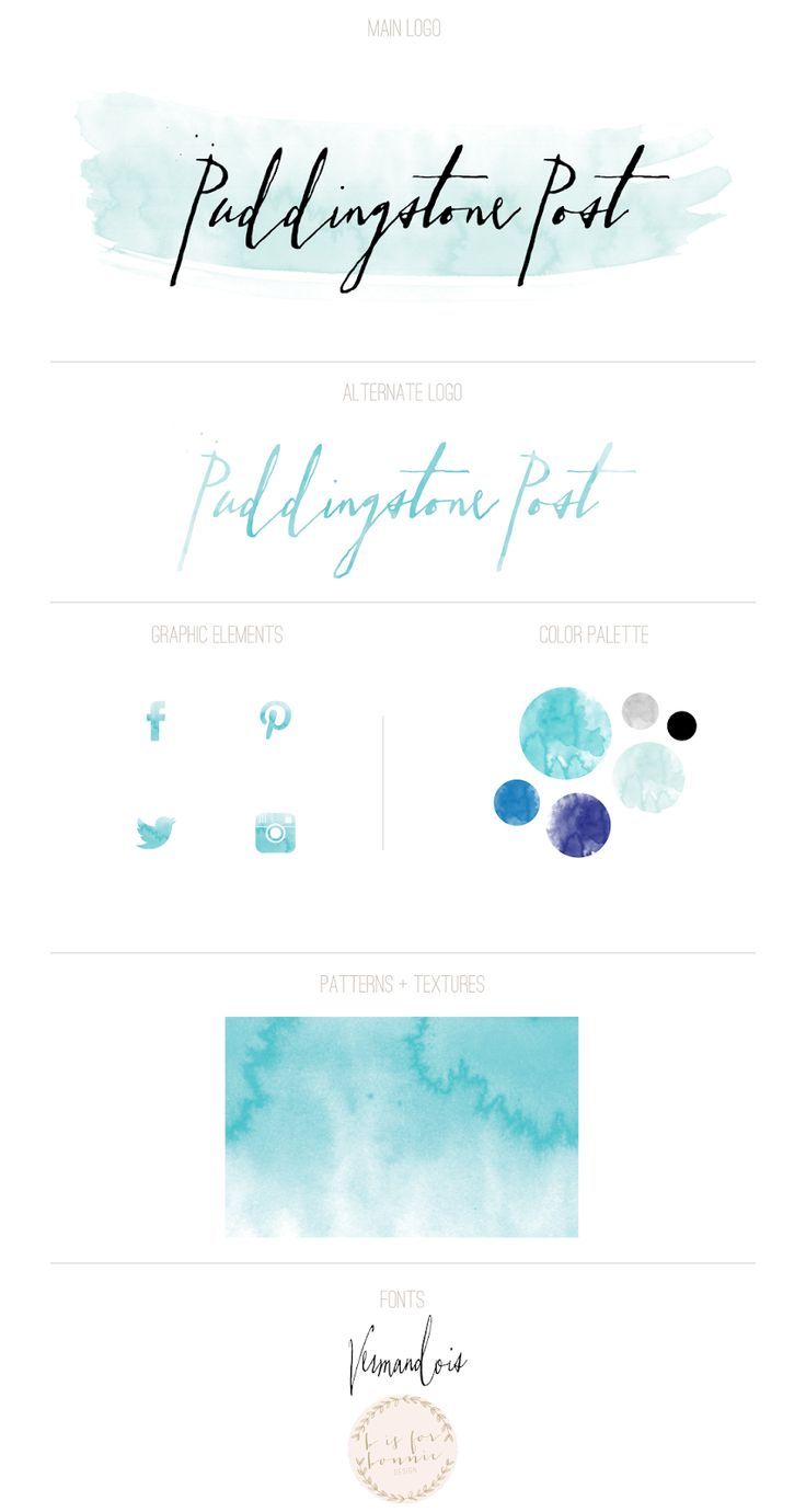 736x1380 Organic Watercolor Branding For Puddingstone Post B Is For - Watercolor Branding