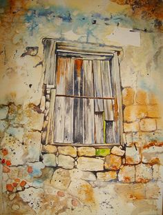 Watercolor Brick Wall