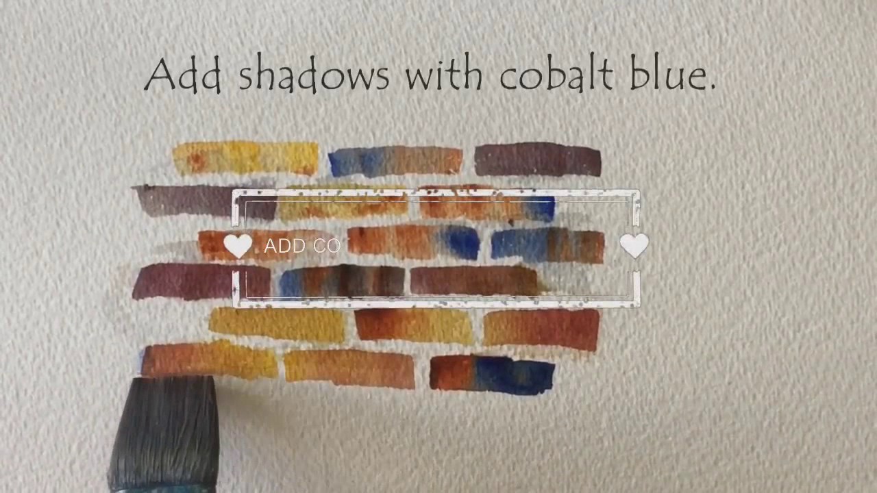 1280x720 How To Paint Brick Texture In Watercolor - Watercolor Brick Wall