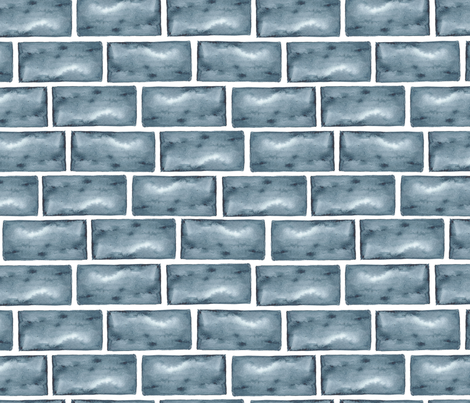 470x403 Watercolor Brick Wall Fabric - Watercolor Brick Wall