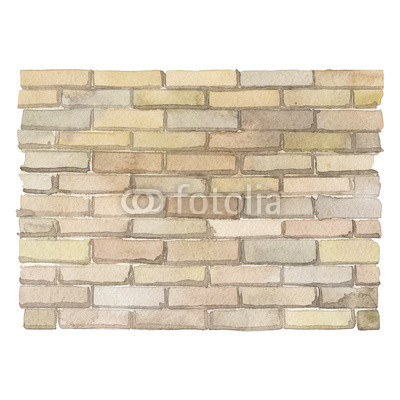 400x400 Watercolor Brick Wall Isolated On White Background Buy Photos - Watercolor Brick Wall
