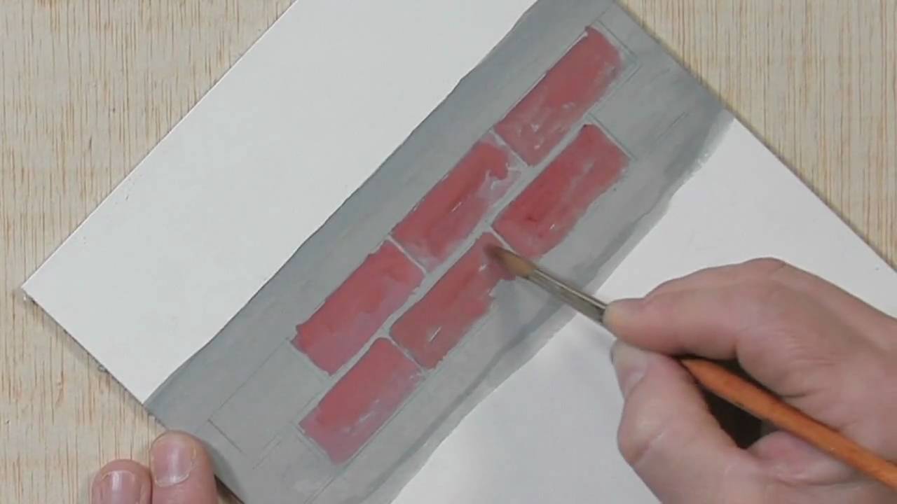 1280x720 How To Paint Realistic Bricks - Watercolor Bricks