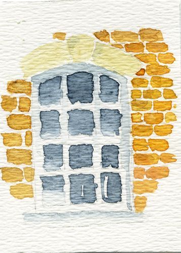 357x500 I Just Love Brick And Windows. Something Draws Me To Them - Watercolor Bricks