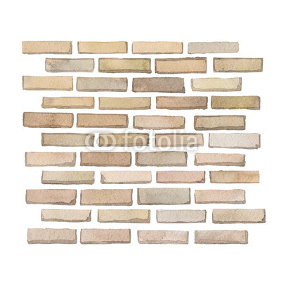 400x400 Watercolor Bricks For The Wall Isolated On White Background Buy - Watercolor Bricks