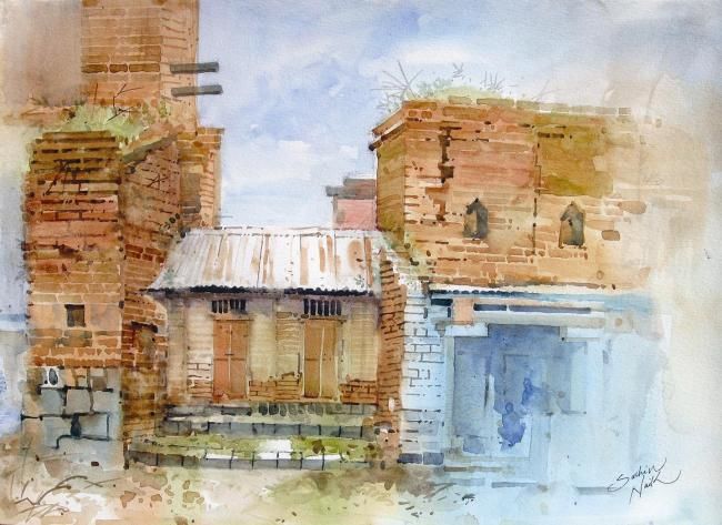 650x473 Brick House 2 () (Sachin Naik) - Watercolor Bricks