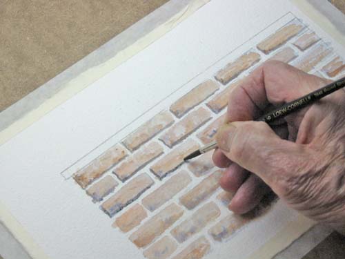 500x375 Bricks - Watercolor Bricks