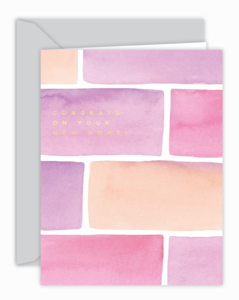 239x300 Congrats On Your New Home! Watercolor Bricks Card Cricket Printing - Watercolor Bricks