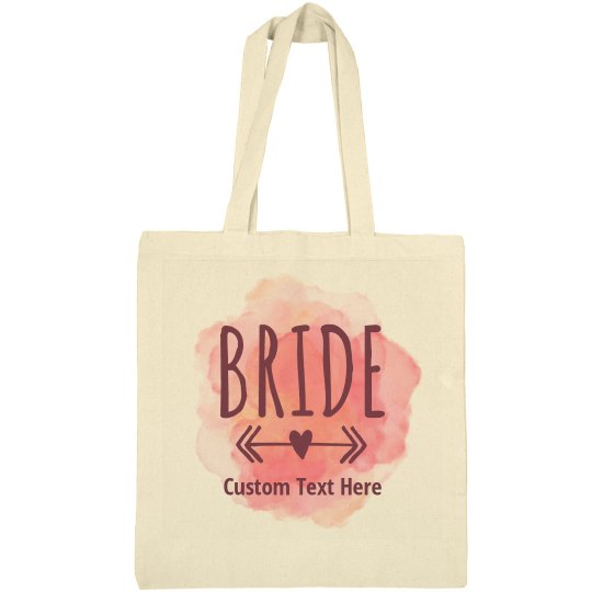 540x540 Custom Watercolor Bride Canvas Bargain Tote Bag - Watercolor Bride