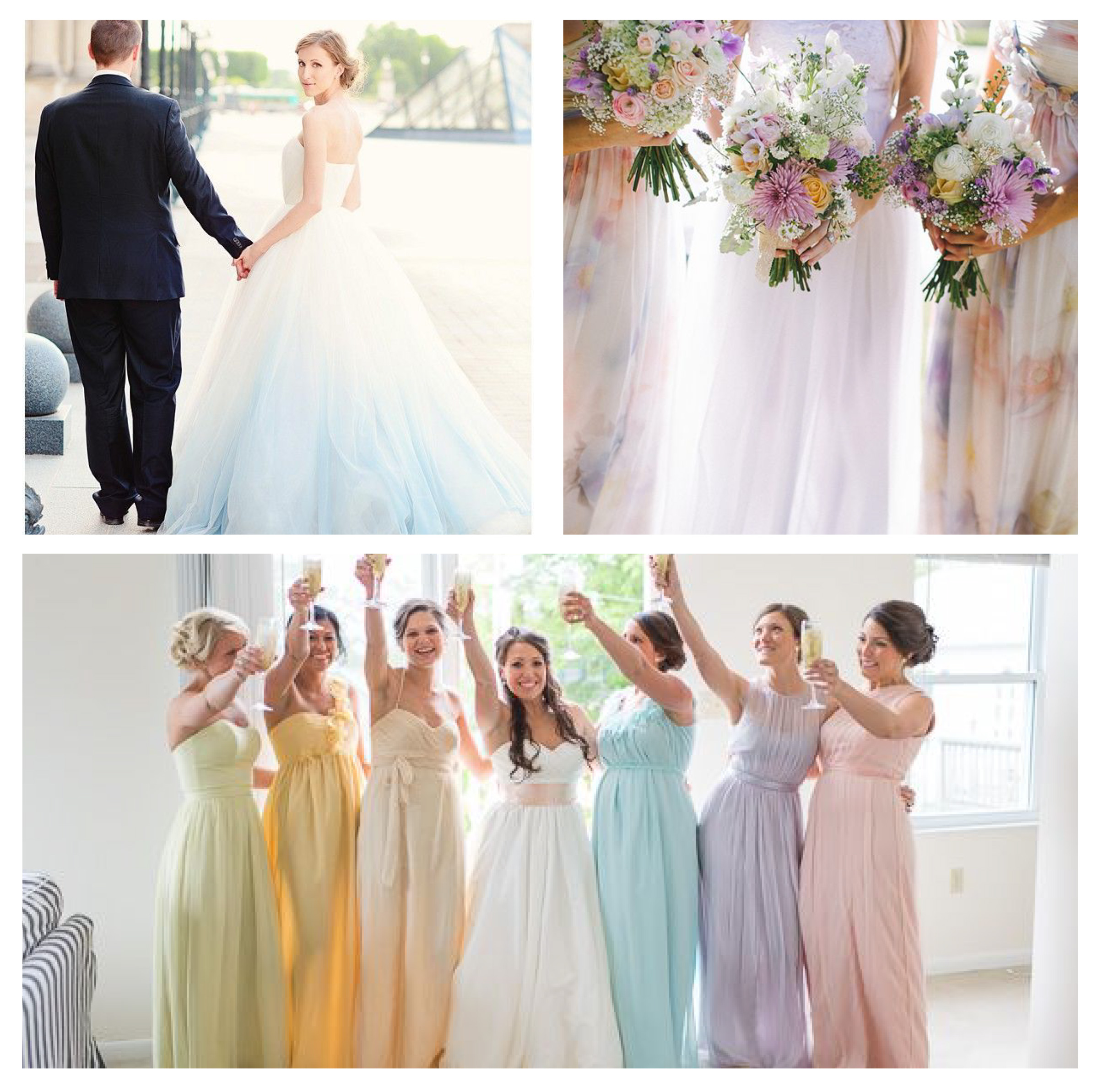2399x2387 2015 Trend Forecast Watercolor Weddings - Watercolor Bridesmaid Dress