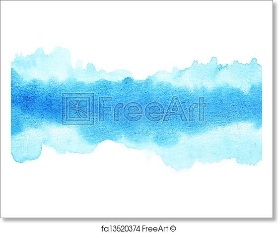 560x470 Free Art Print Of Blue Watercolor Brush Strokes. Blue Watercolor - Watercolor Brush