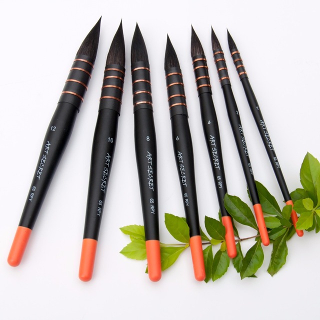 640x640 65rpy Wooden Handle Squirrel Hair High Quality Art Paint Artistic - Watercolor Brush