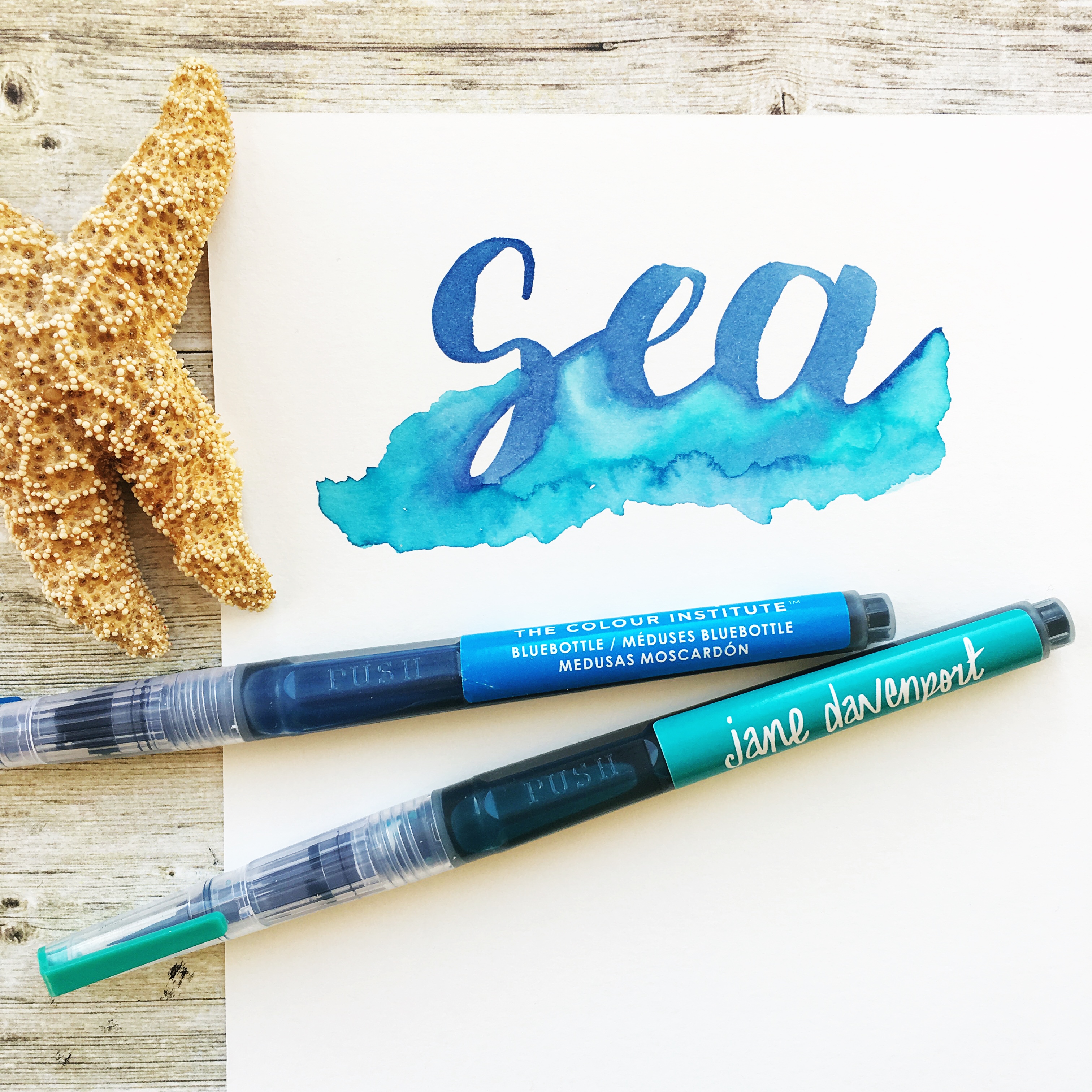 3024x3024 Watercolor Brush Lettering With Mermaid Markers Kelly Creates - Watercolor Brush Calligraphy