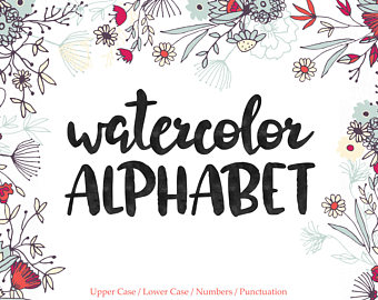 340x270 Brush Font Etsy - Watercolor Brush Font