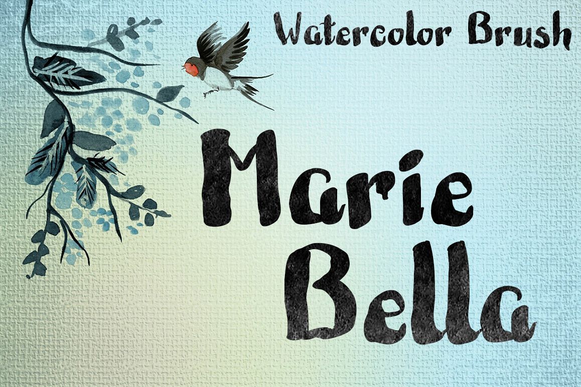 1158x772 Marie Bella Brush Font By Darwinoo Font Bundles - Watercolor Brush Font