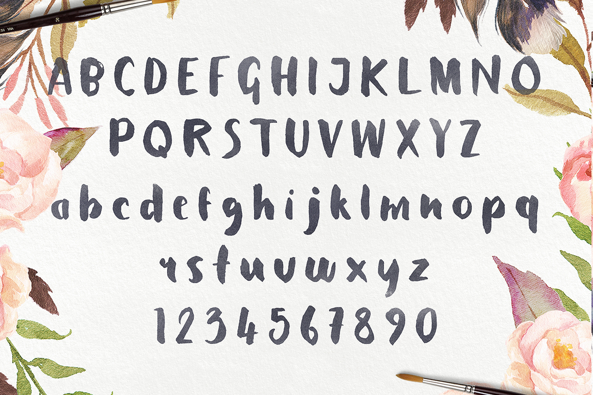1160x772 Petal - Watercolor Brush Font