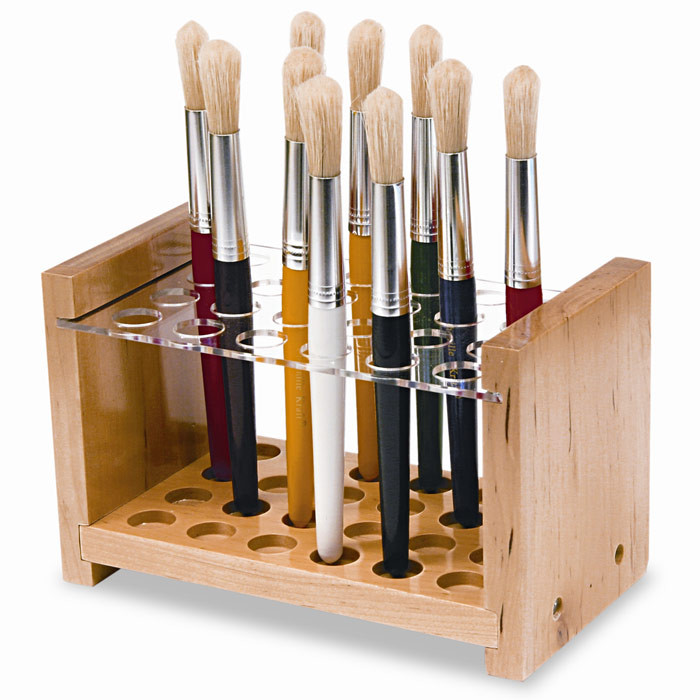 700x700 Brush Holder In Wood And Acrylic. Could Also Be Used For Art - Watercolor Brush Holder