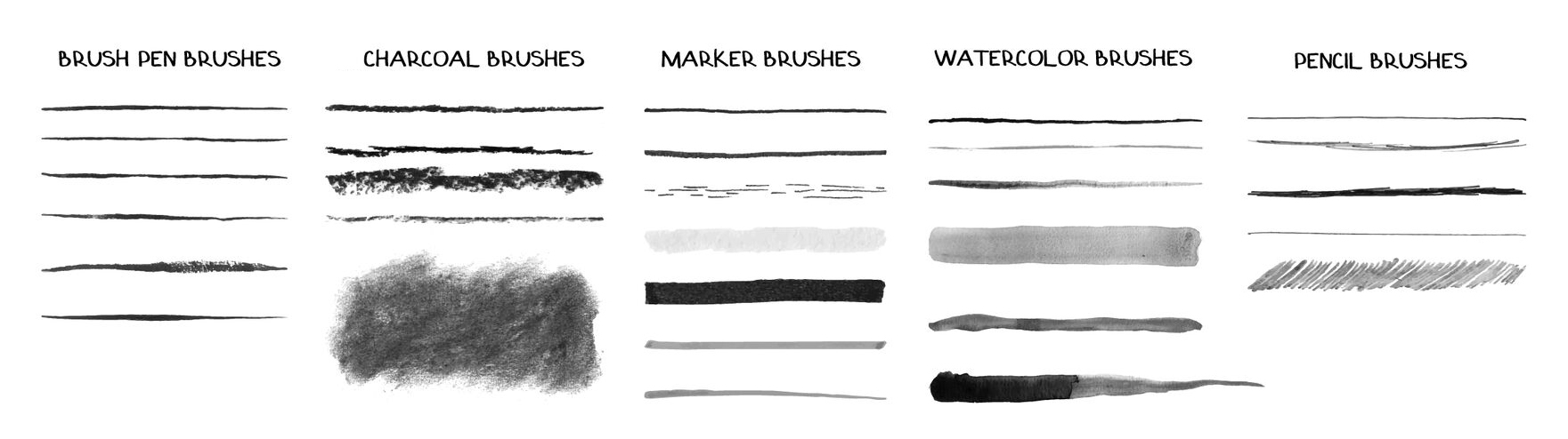 1761x494 111 Artistic And Creative Free Illustrator Brushes To Add To Your - Watercolor Brush Illustrator