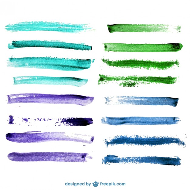 626x626 Watercolor Brush Strokes Vector Free Download - Watercolor Brush Illustrator