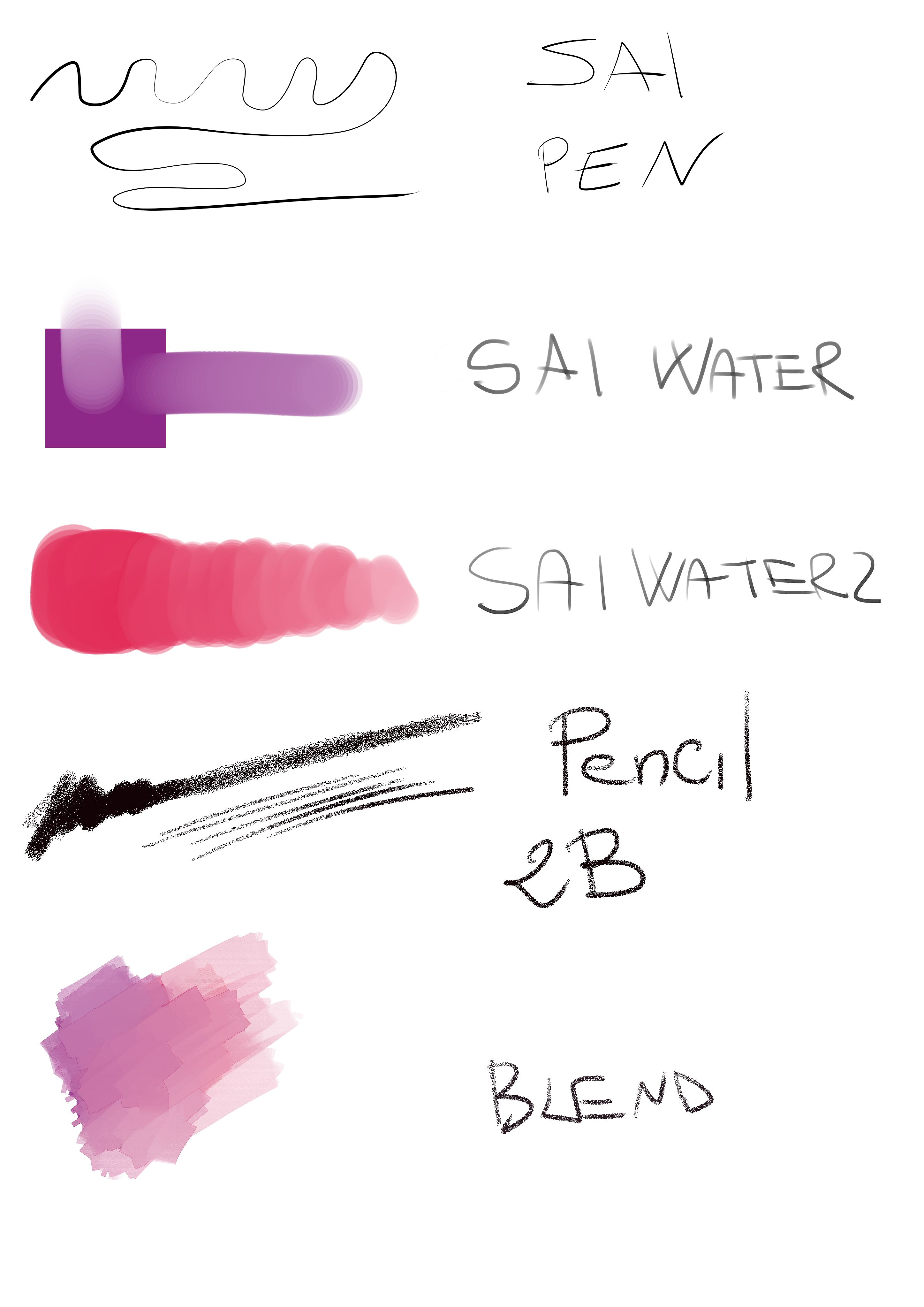 2894x4093 Clip Studio Paint Brushes Like Paint Tool Sai In 2018 Sai - Watercolor Brush Paint Tool Sai