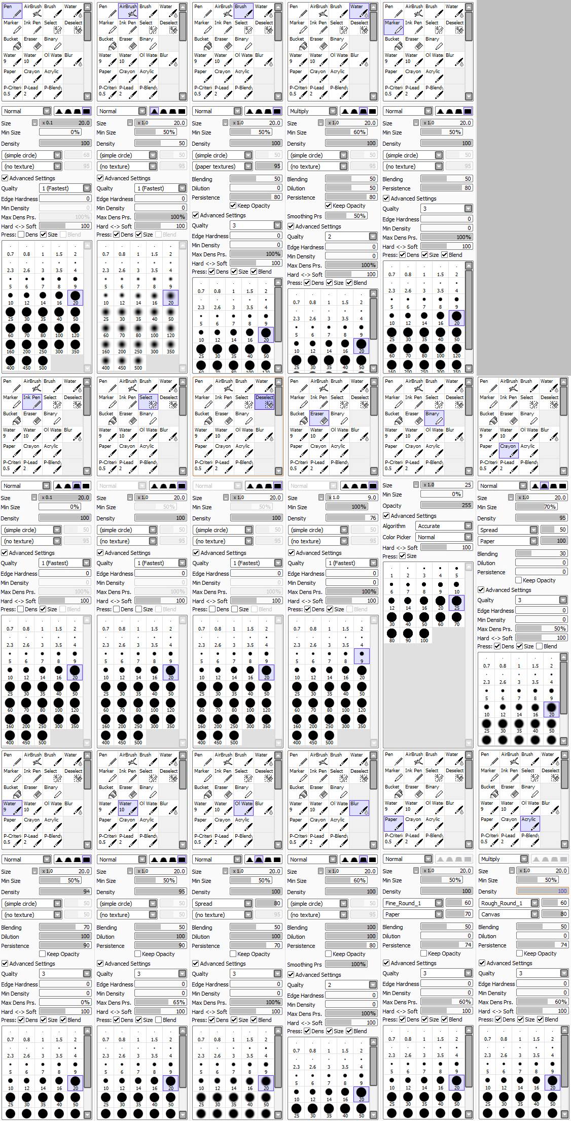 1126x2208 Translating Sai Settings To Procreate - Watercolor Brush Paint Tool Sai