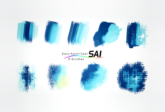 570x388 9 Paint Tool Sai Brushes On Behance - Watercolor Brush Paint Tool Sai