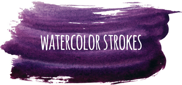 600x281 Watercolor Brush Strokes Free Vector Download (1,676 Free Vector - Watercolor Brush Png