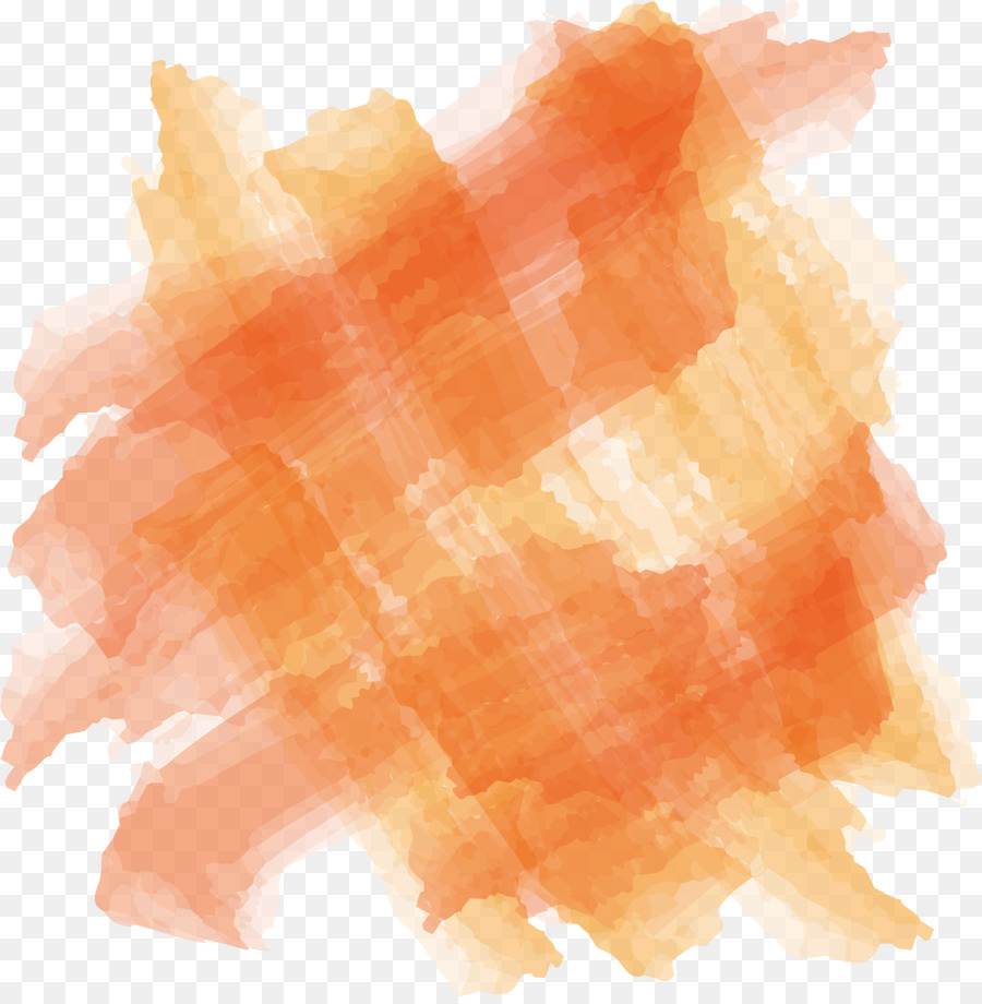 900x920 Download Orange Watercolor Painting Paintbrush Cross Out The - Watercolor Brush Png