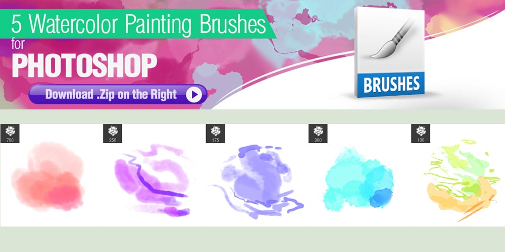 1000x500 Free Watercolor Photoshop Brushes Css Author - Watercolor Brush Ps