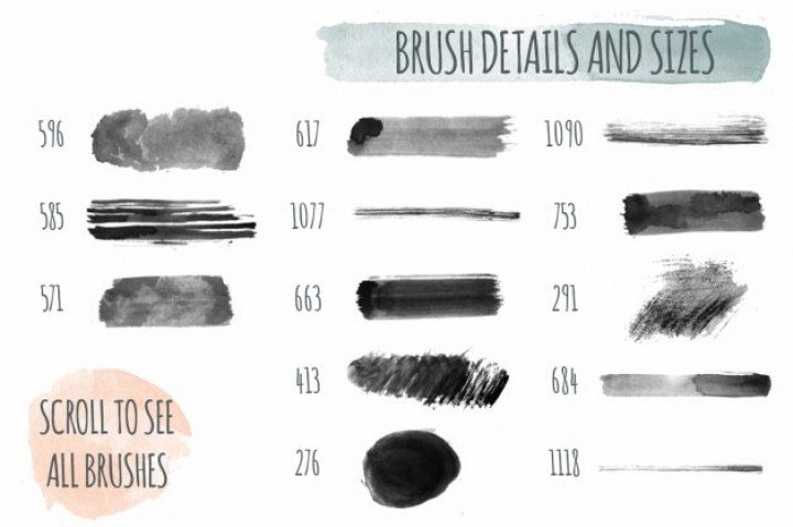 720x479 Handmade Watercolor Ps Brushes By Favete Art - Watercolor Brush Ps