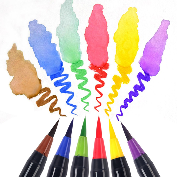 600x600 Watercolor Brush Pen Set Efamilymart - Watercolor Brush Set