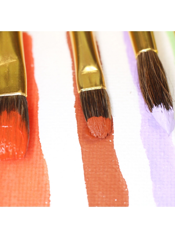 738x1000 M.m. Acrylic Brush Set In Box 7pce Montmarte International Pty Ltd - Watercolor Brush Set For Beginners