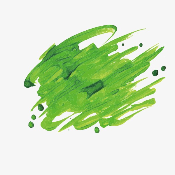 600x600 Green Watercolor Brush Strokes Ink, Green, Watercolor, Brushwork - Watercolor Brush Strokes