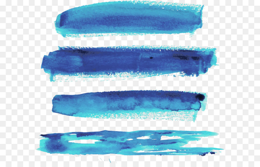 900x580 Vector Blue Watercolor Brush Strokes Png Download - Watercolor Brush Strokes